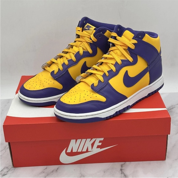 Nike Dunk High Retro Court Purple Violet Court Shoes Mens 9.5 Lakers Sneakers main image 4